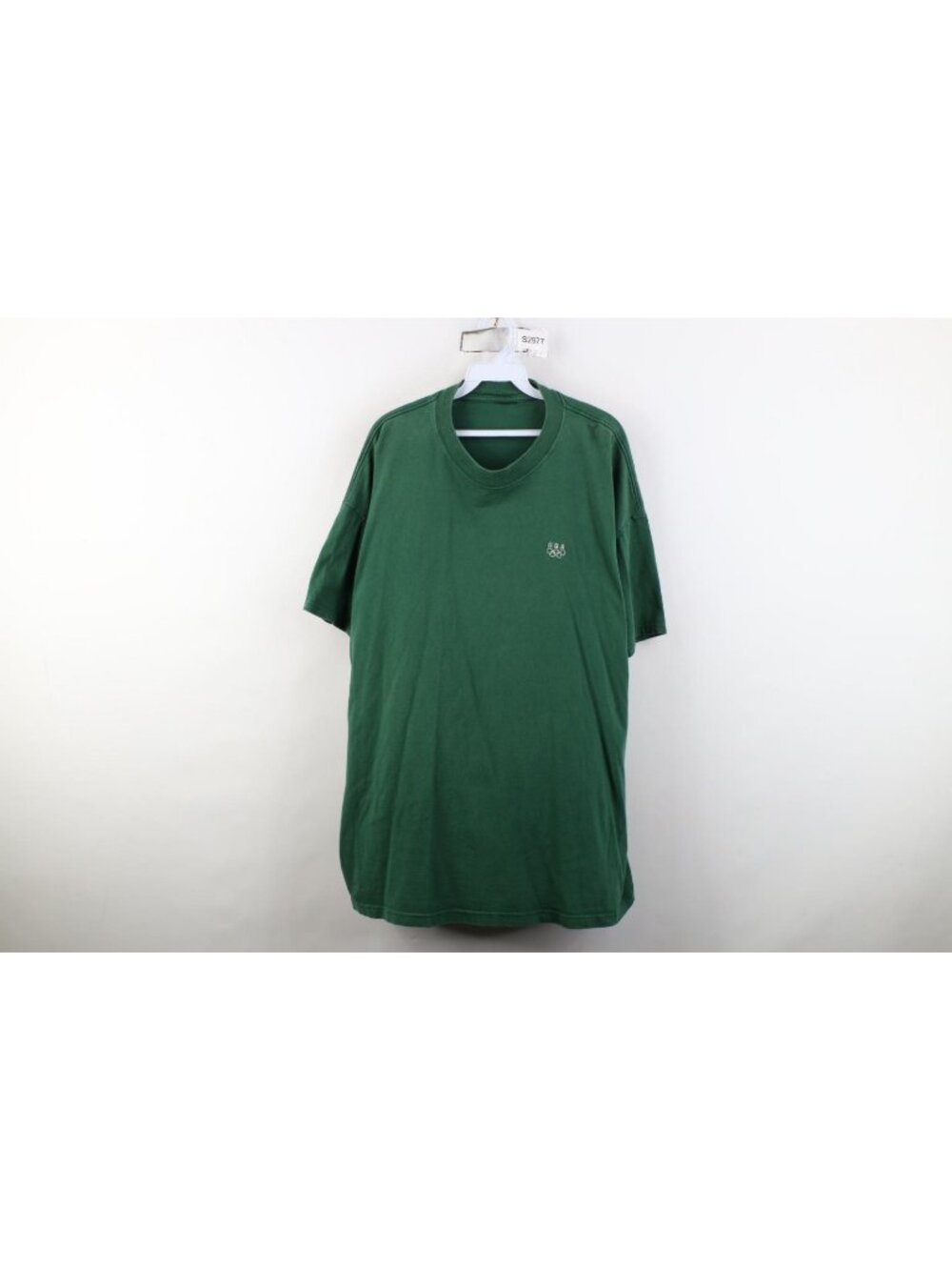 Vintage 90s USA Olympics Mens 2XL XXL Faded Spell Out Short Sleeve T-Shirt Green